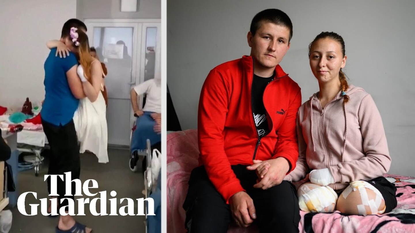 Ukrainian nurse who lost both legs in war shares first dance with husband in hospital