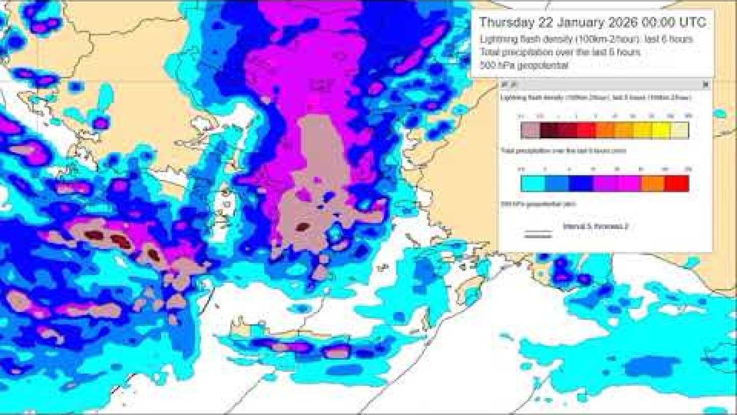 Υετός-Κεραυνική Δραστηριότητα από 21/1/2026