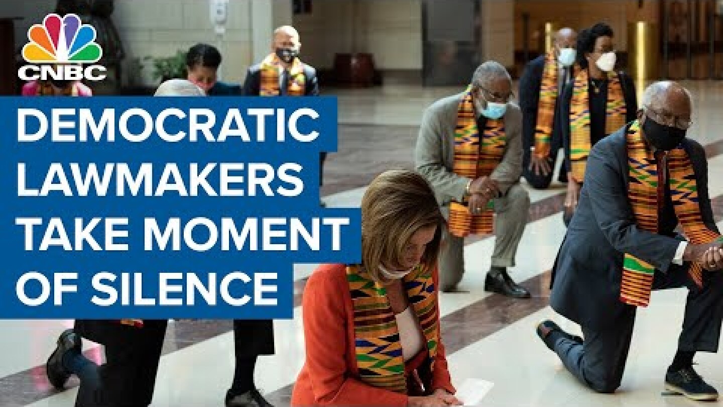 Top Democratic lawmakers lead moment of silence to remember George Floyd