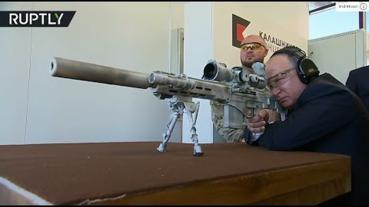 Putin gets up-close and personal with new Kalashnikov sniper rifle