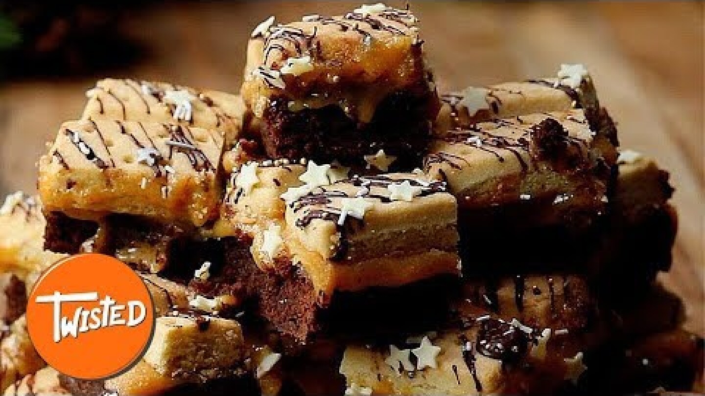 Millionaire's Shortbread Brownie Recipe | Winter Desserts | Best Chocolate Recipes | | Twisted