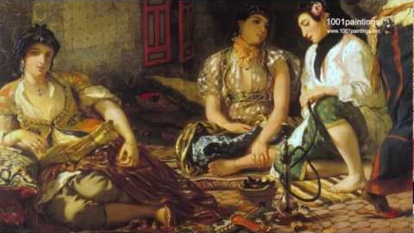 Women of Algiers in their apartment by the French painter Eugene Delacroix