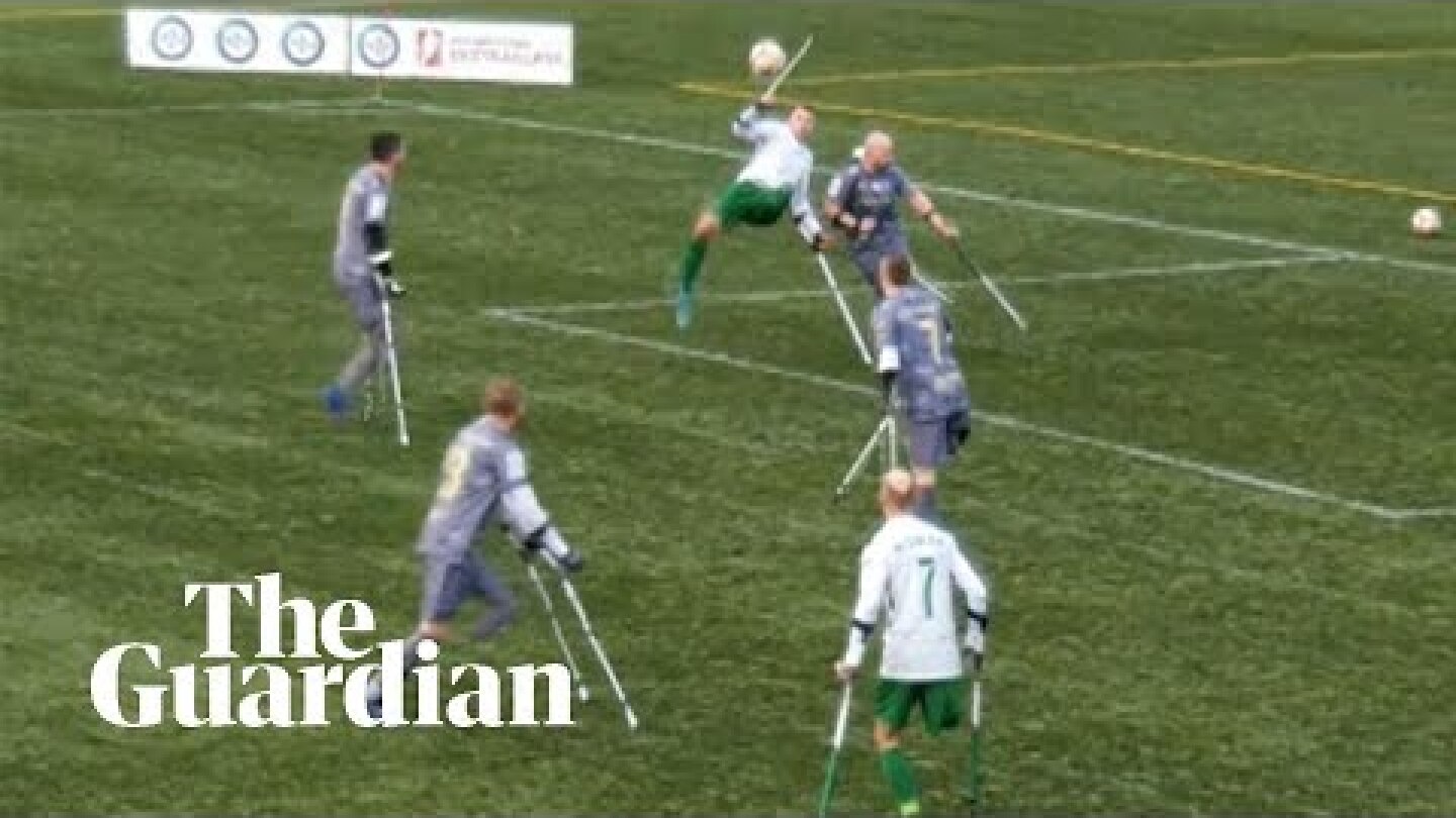 Marcin Oleksy scores amazing goal for Warta Poznan amputee football team