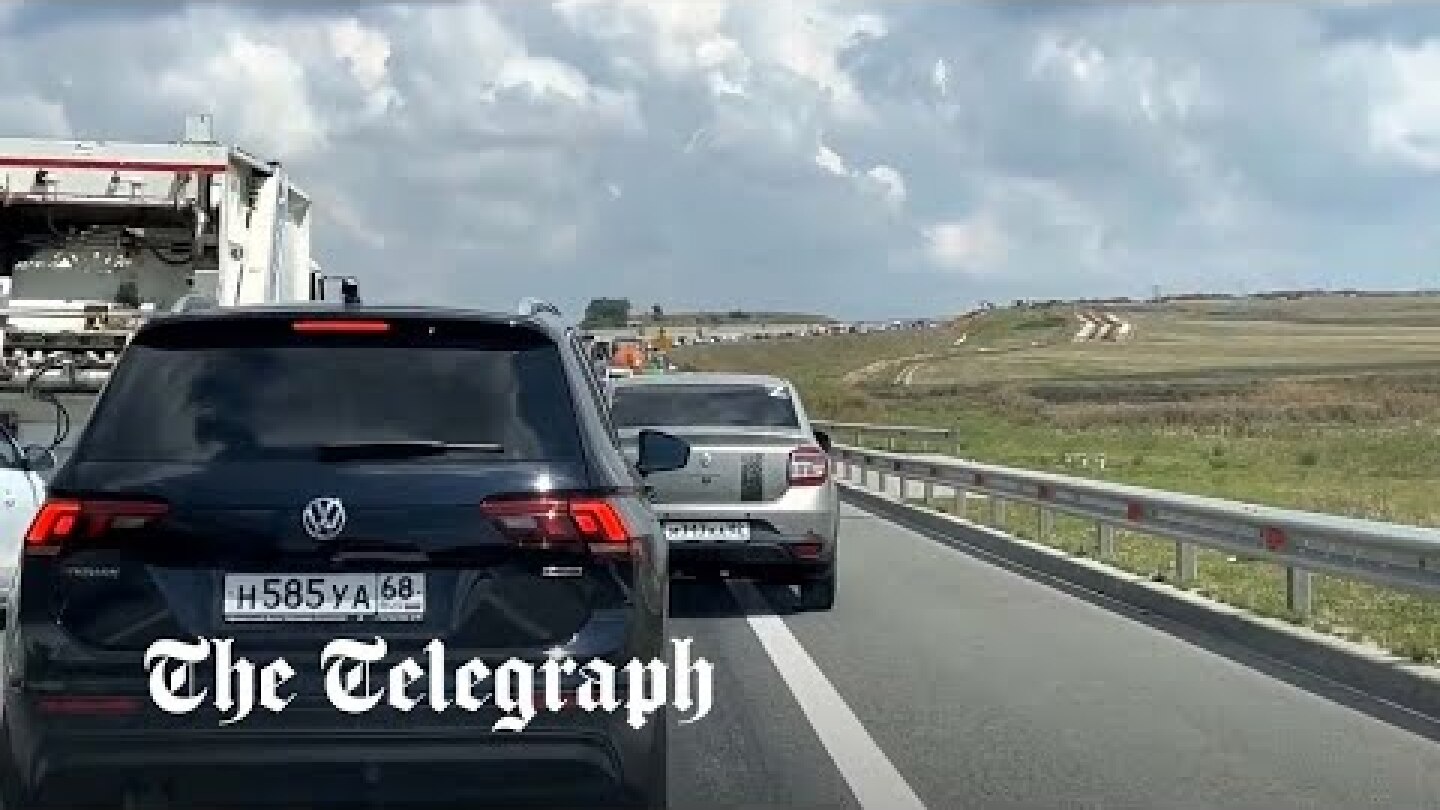 Crimea explosion: Russians flee after Ukraine strikes air field