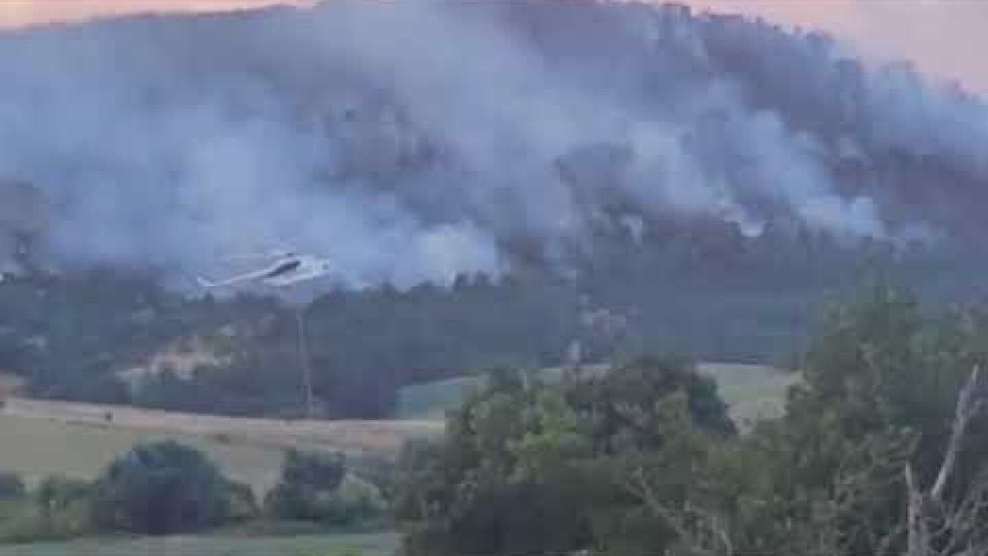 Η μεγάλη φωτιά στο Δάσος Δαδιας κοντά στη Λύρα Σουφλίου