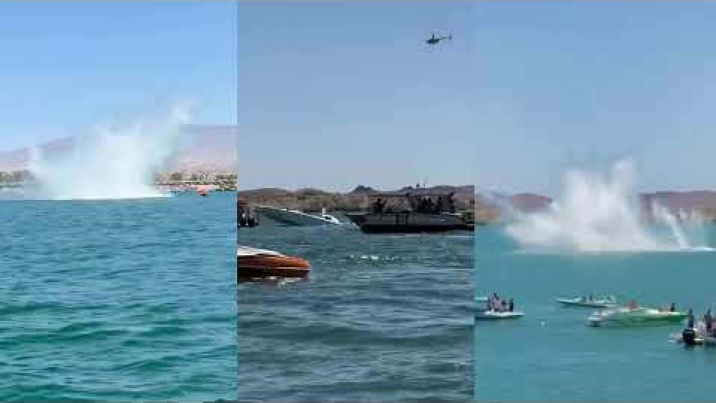 Compilation Video of Multiple Angles of Freedom One Boat Crash at 2025 Desert Storm Shootout