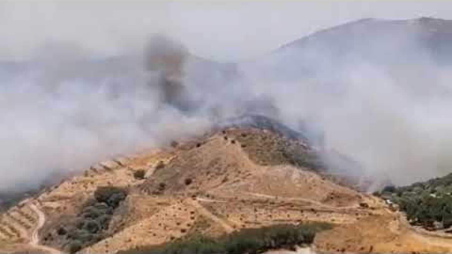 Μεγάλη φωτιά στο Σέλινο Χανίων -  Εκκενώθηκαν σπίτια