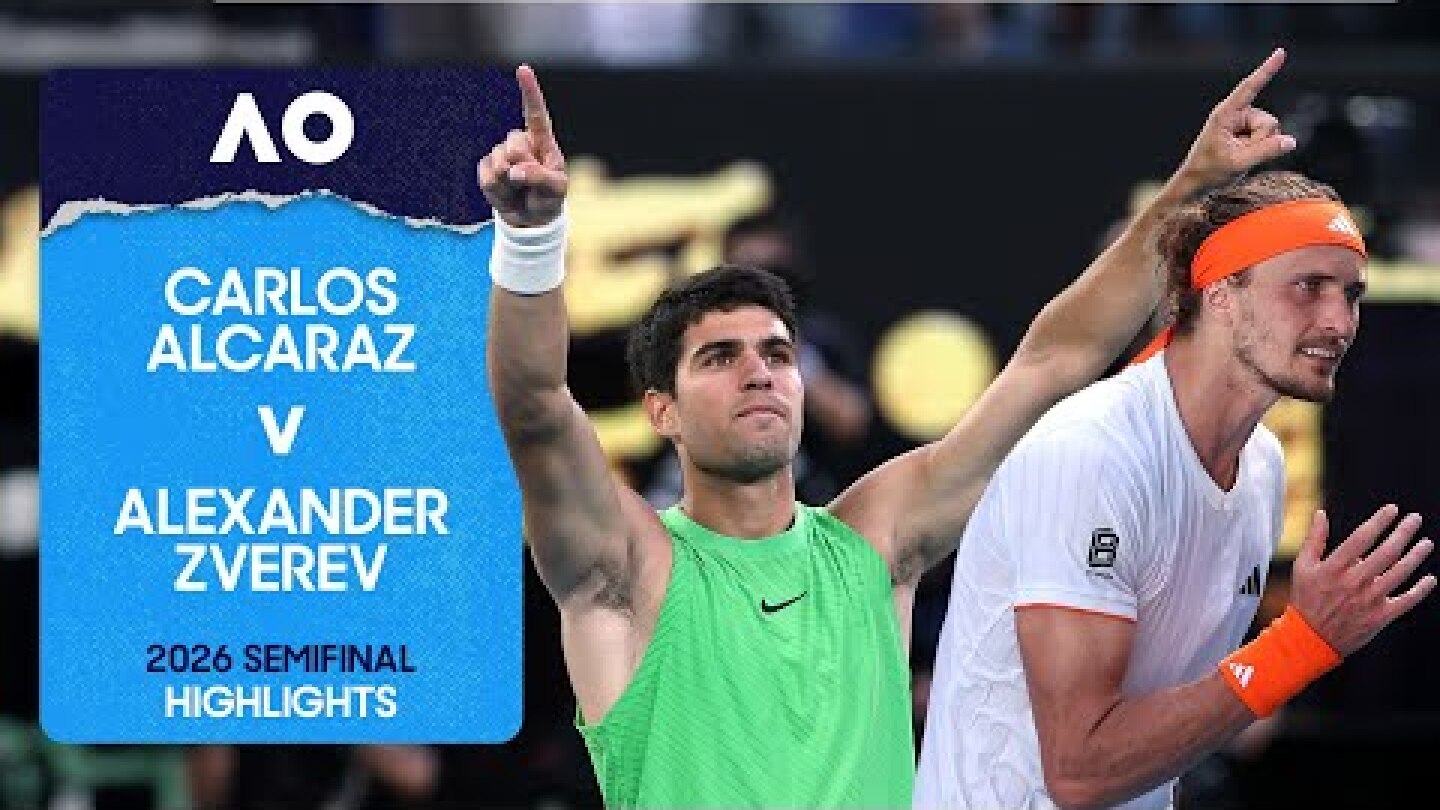 Carlos Alcaraz v Alexander Zverev Highlights | Australian Open 2026 Semifinal