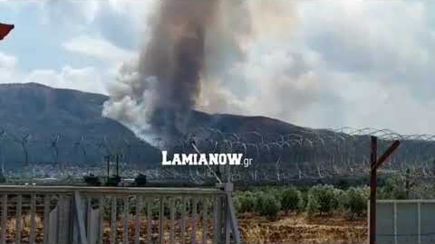 Φωτιά πάνω από τα σπίτια στην Αταλάντη