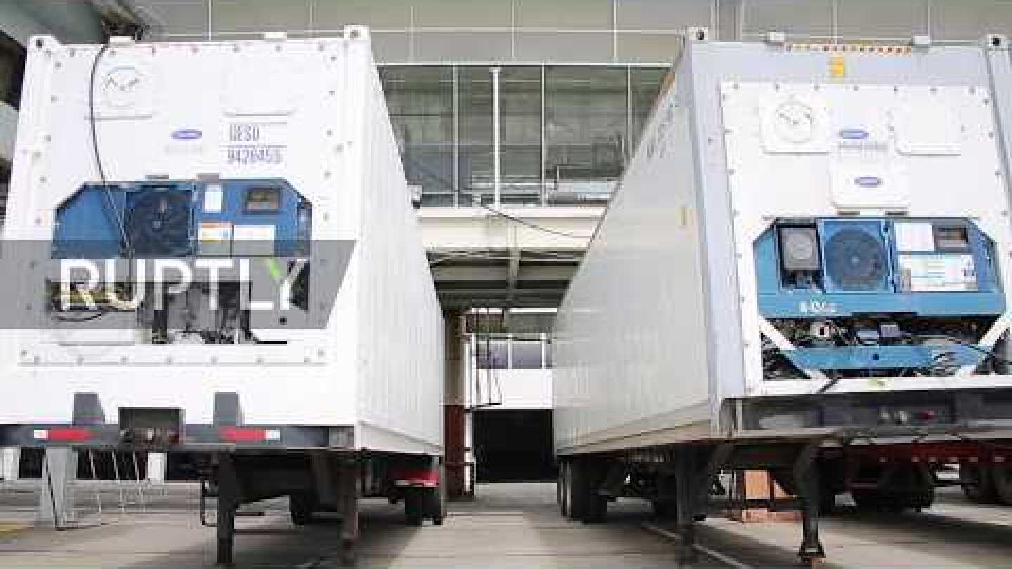 Ecuador: Refrigerated trucks for bodies set up in Quito amid coronavirus pandemic