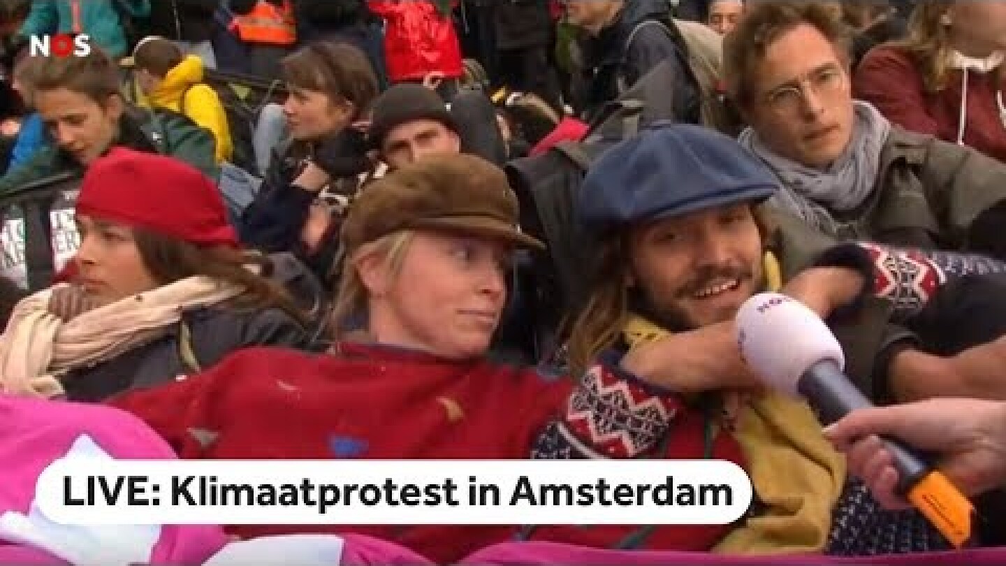LIVE: Klimaatprotest Extinction Rebellion in Amsterdam