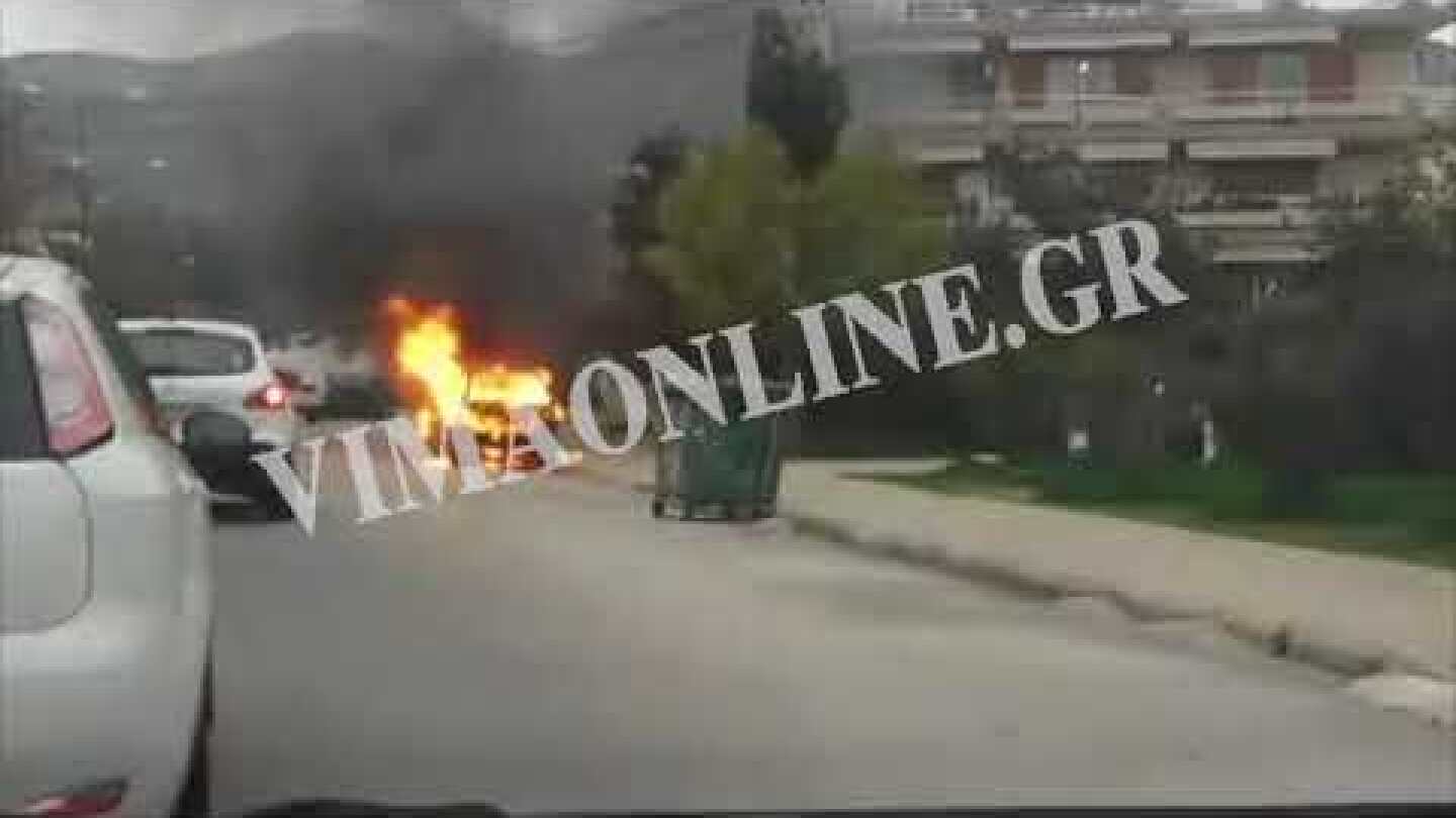 Νεκρός σε φλεγόμενο αυτοκίνητο