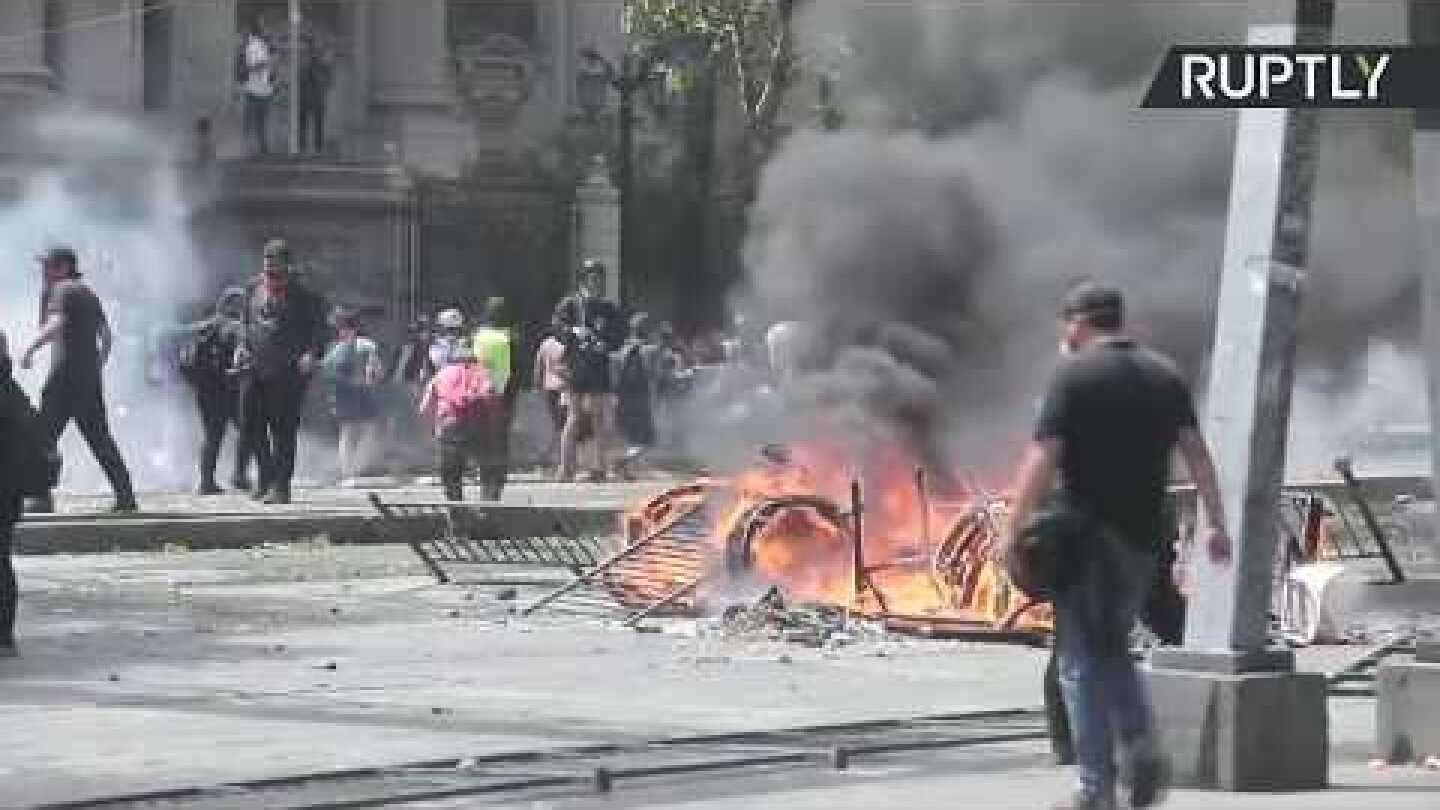 Violent protests in Santiago, Chile continue