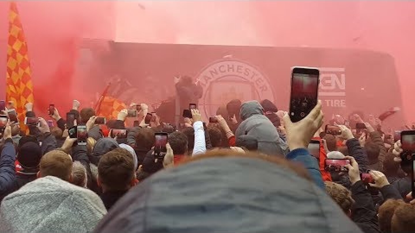 Liverpool Fans Throw Bottles At Manchester City Coach
