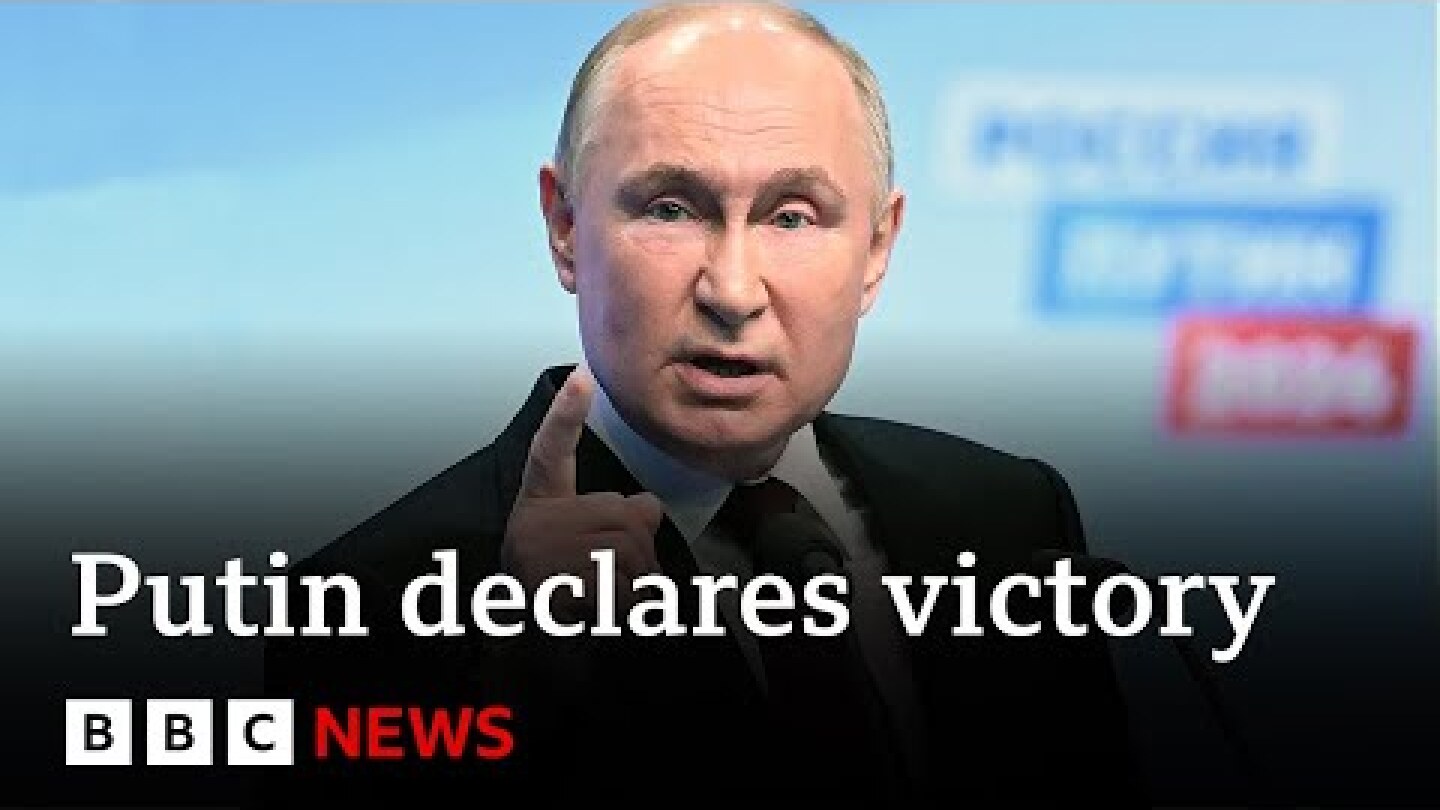 Putin claims landslide victory as thousands protest against “rigged election” | BBC News