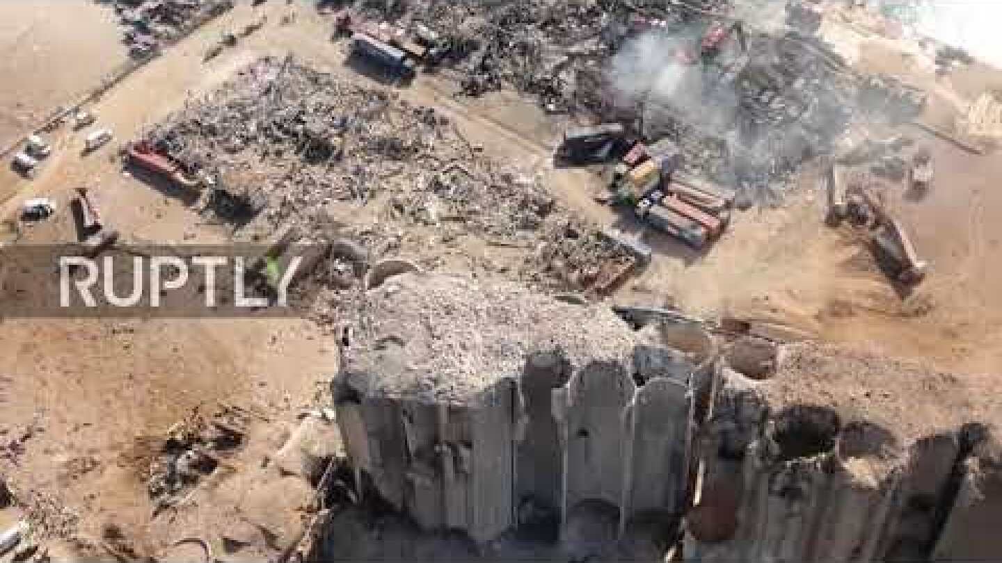 Lebanon: Destruction left by deadly Beirut blast revealed in drone footage