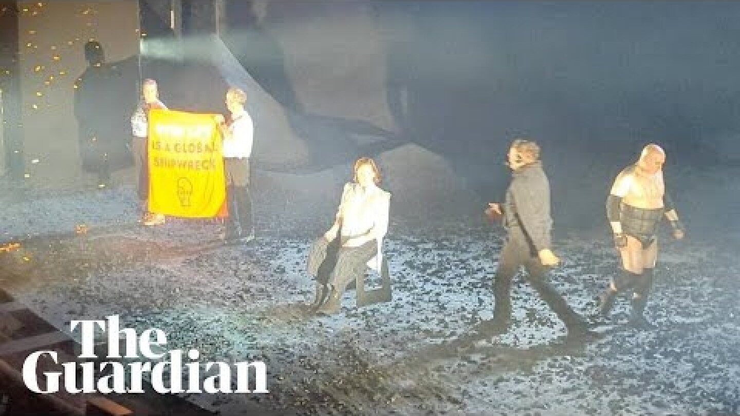 Just Stop Oil activists interrupt Sigourney Weaver performance in The Tempest