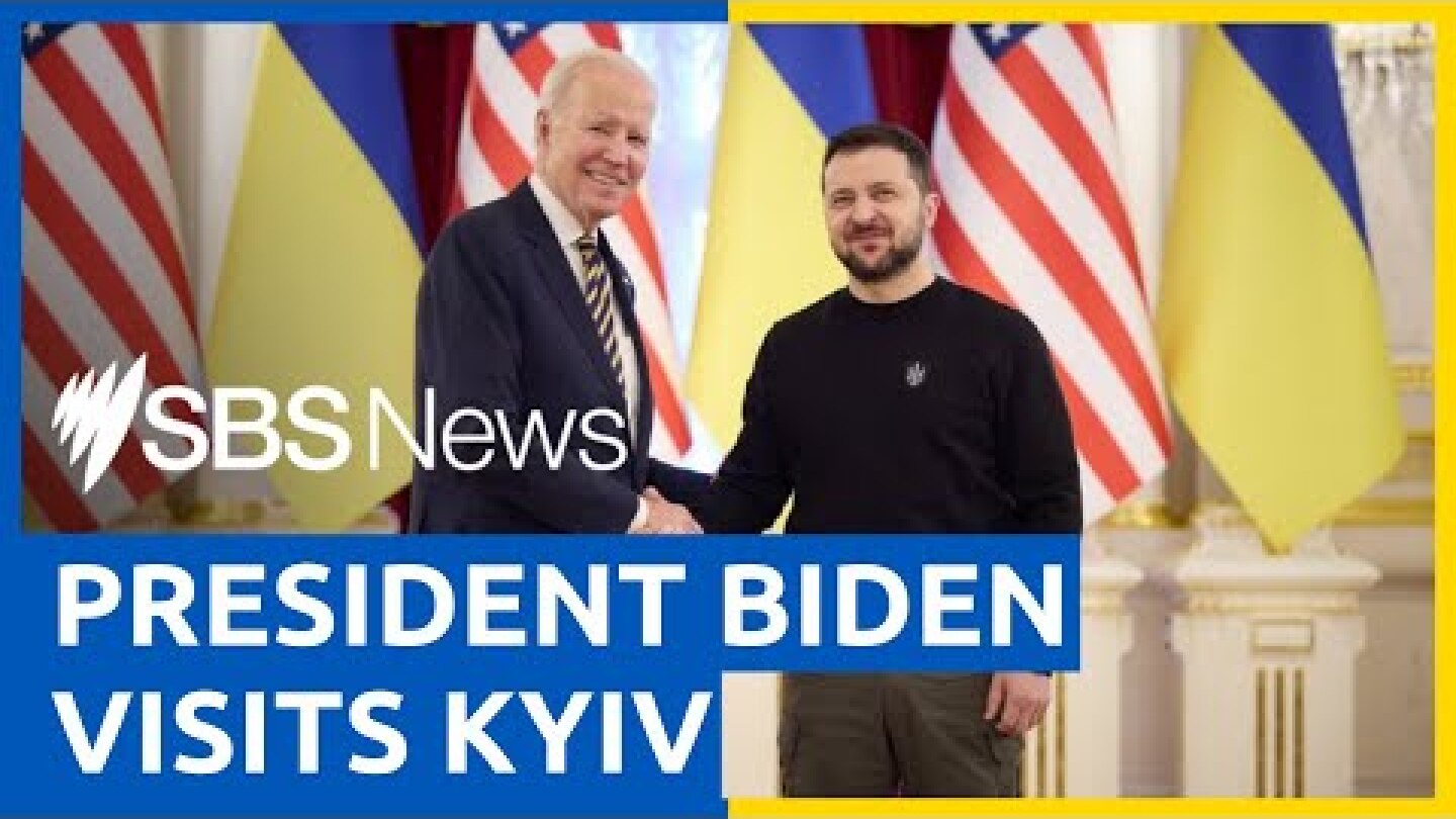 US President Joe Biden visits Ukraine on unannounced visit | SBS News
