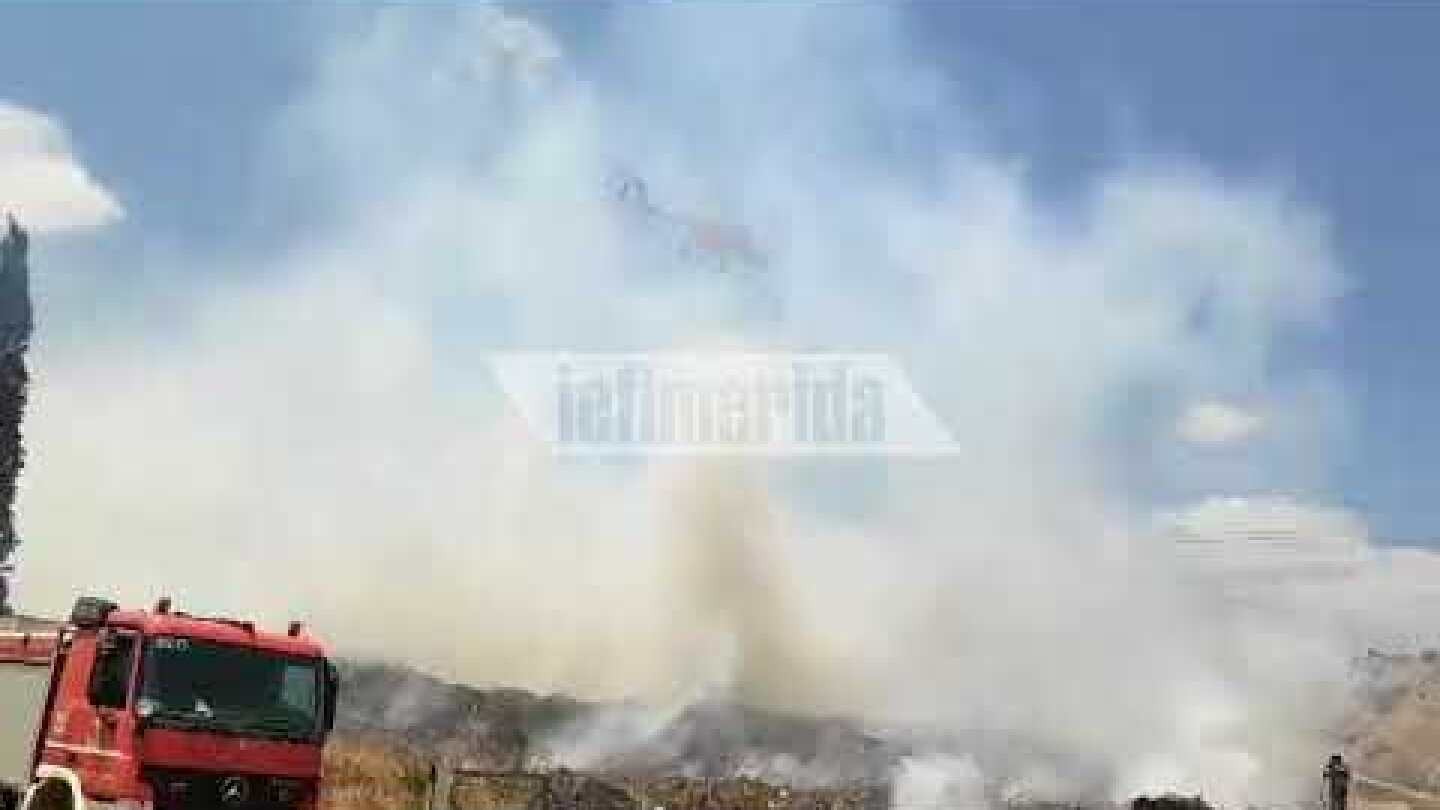 Φωτιά στο Λαύριο -Εκκενώθηκε καταυλισμός