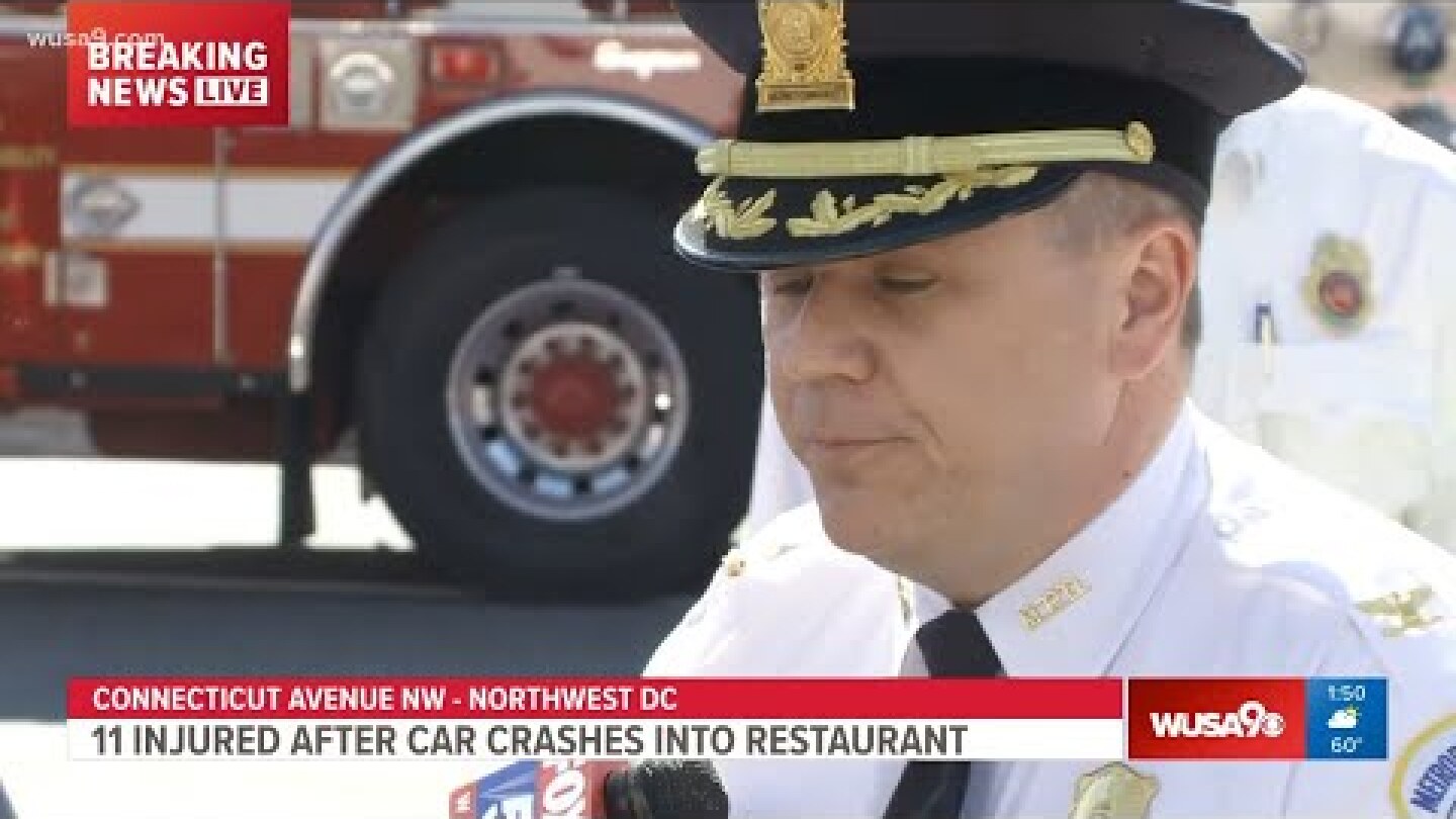 #Breaking: Car crashes into NW DC restaurant patio