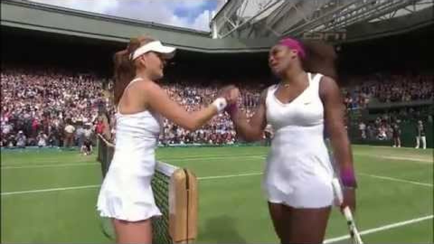 Serena Williams win the 2012 Wimbledon title by defeating Agnieszka Radwanska