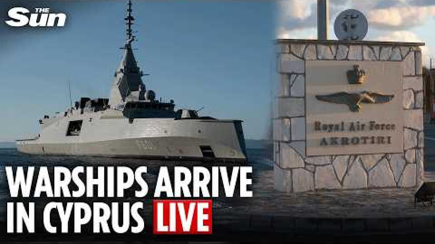 LIVE: Greek frigates dock in Cyprus after drone strikes British base on island
