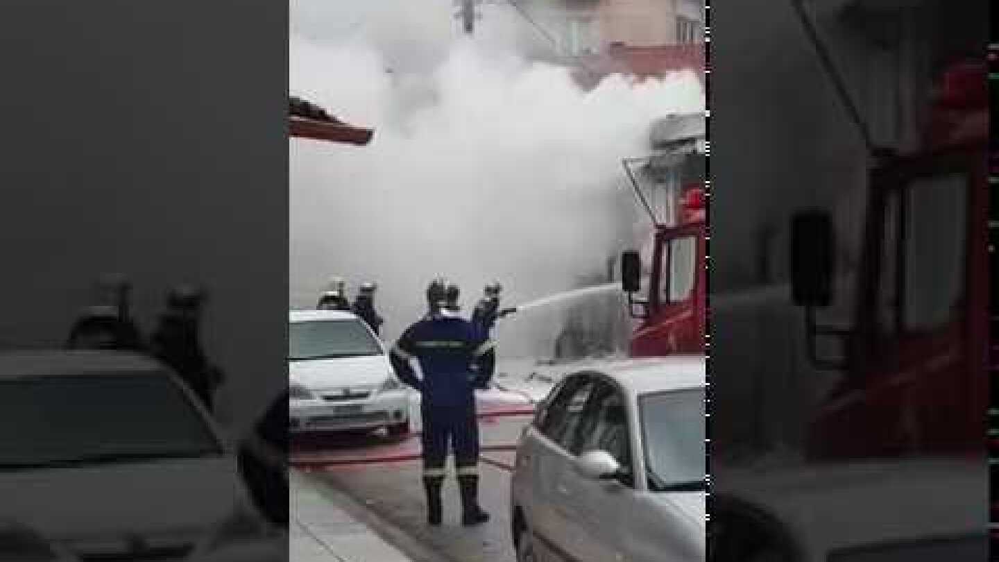 Εκρήξεις στο κέντρο της Κομοτηνής από φιάλες υγραερίου σε κατάστημα