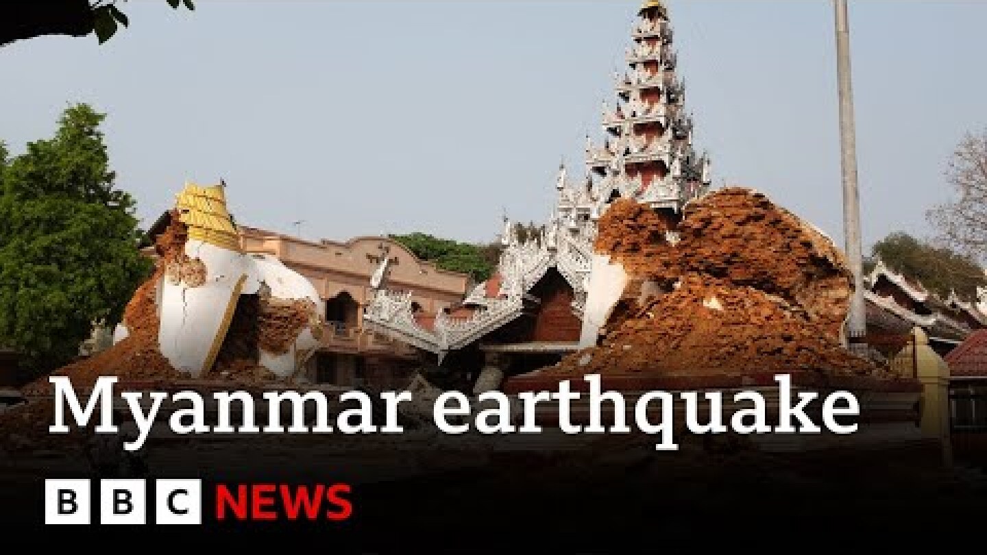 Myanmar earthquake death toll rises to more than 1,000 as hundreds trapped under rubble | BBC News
