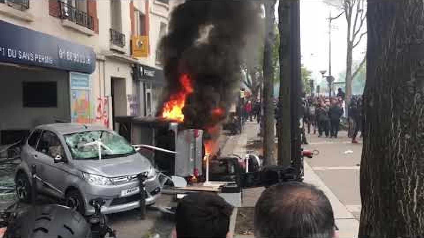 Heurts violents à Paris lors de la manif' du 1er mai
