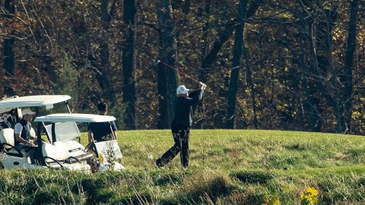Donald Trump spotted playing golf as Joe Biden declared president-elect
