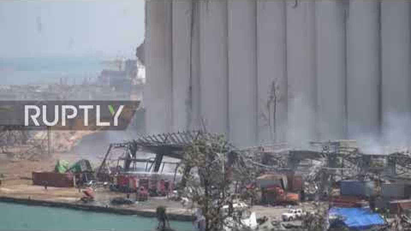 Lebanon: Wreckage smoulders in Beirut port after deadly explosions