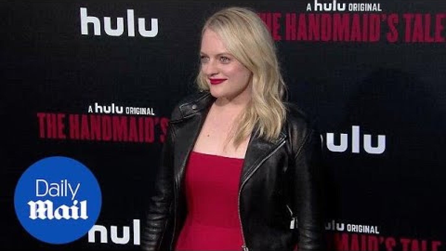 Elisabeth Moss is cool in leather at Handmaid's Tale premiere - Daily Mail