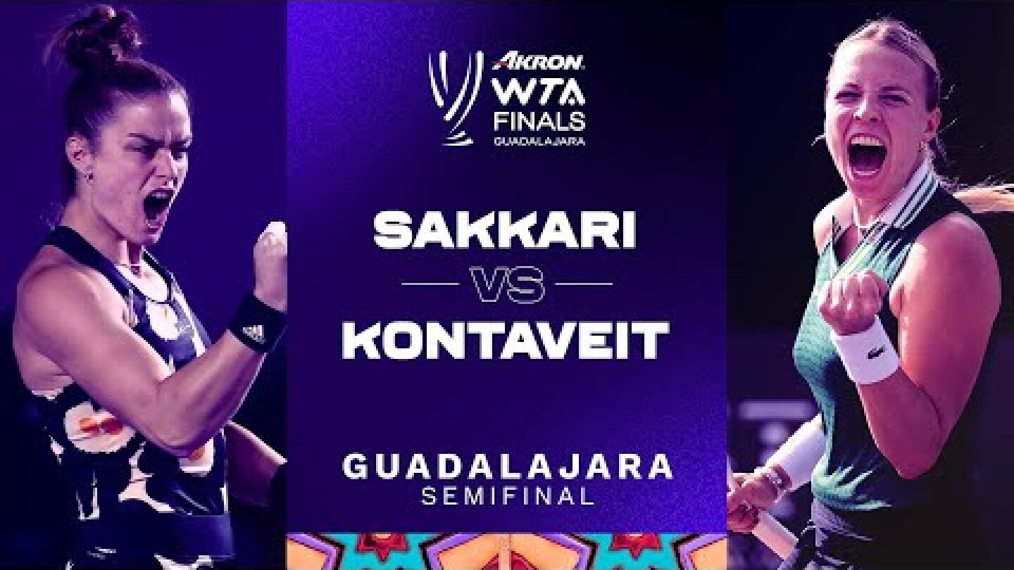 Anett Kontaveit vs. Maria Sakkari | 2021 WTA Finals Semifinal | WTA Match Highlights
