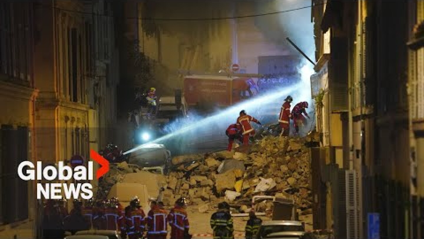 Marseille building collapse: As many as 10 people believed to be trapped under rubble
