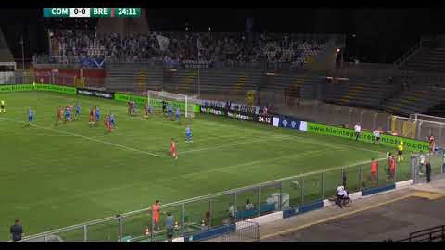 Blackout in Como 0-1 Brescia al 24' del primo tempo.