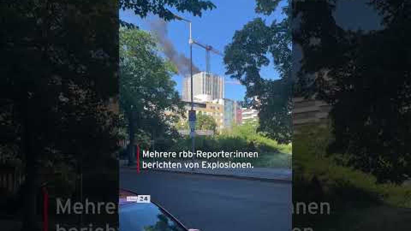 Brand auf Berliner Hochhaus