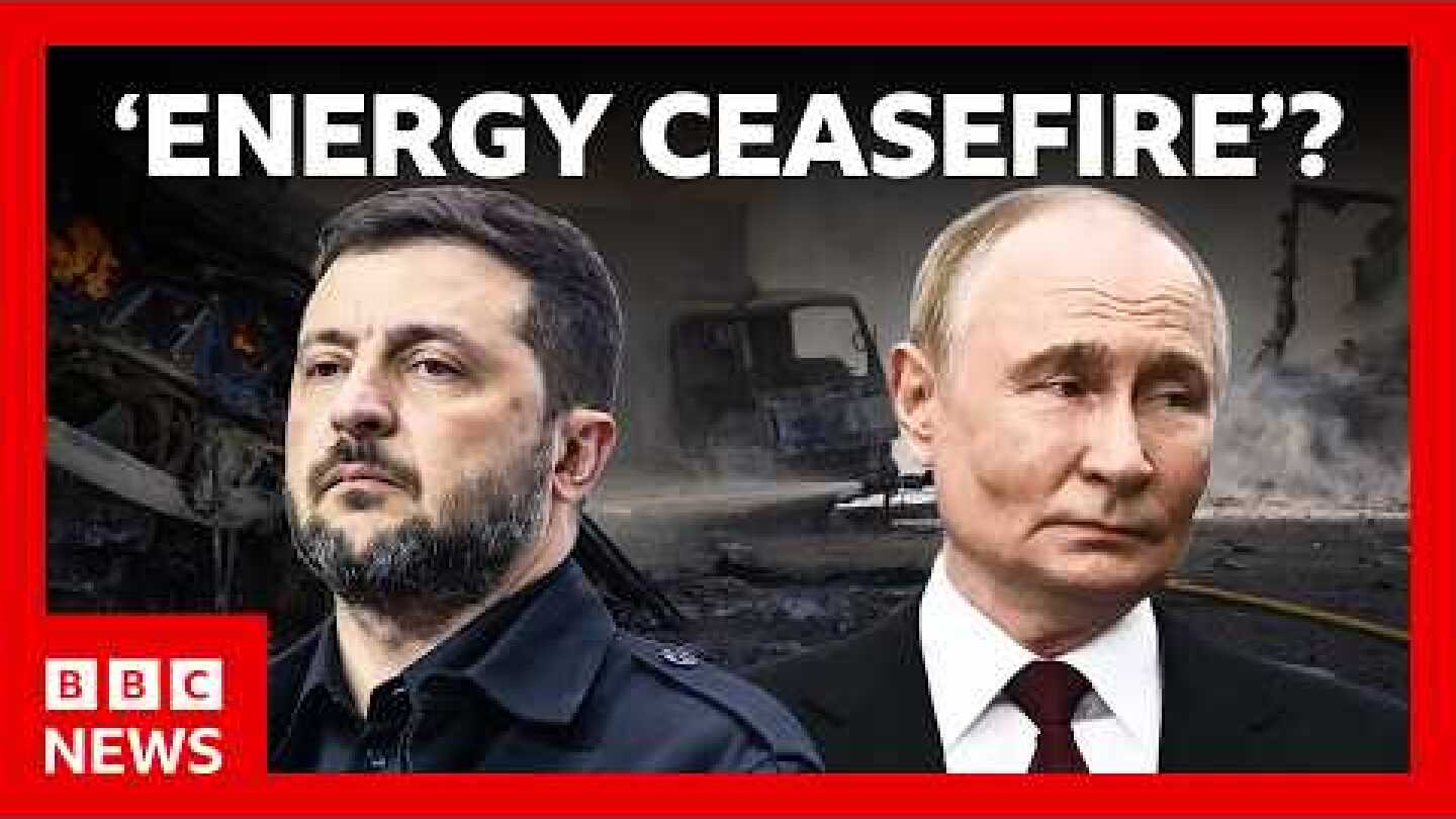 Zelensky says Ukraine supports 'energy ceasefire' announced by Trump | BBC News