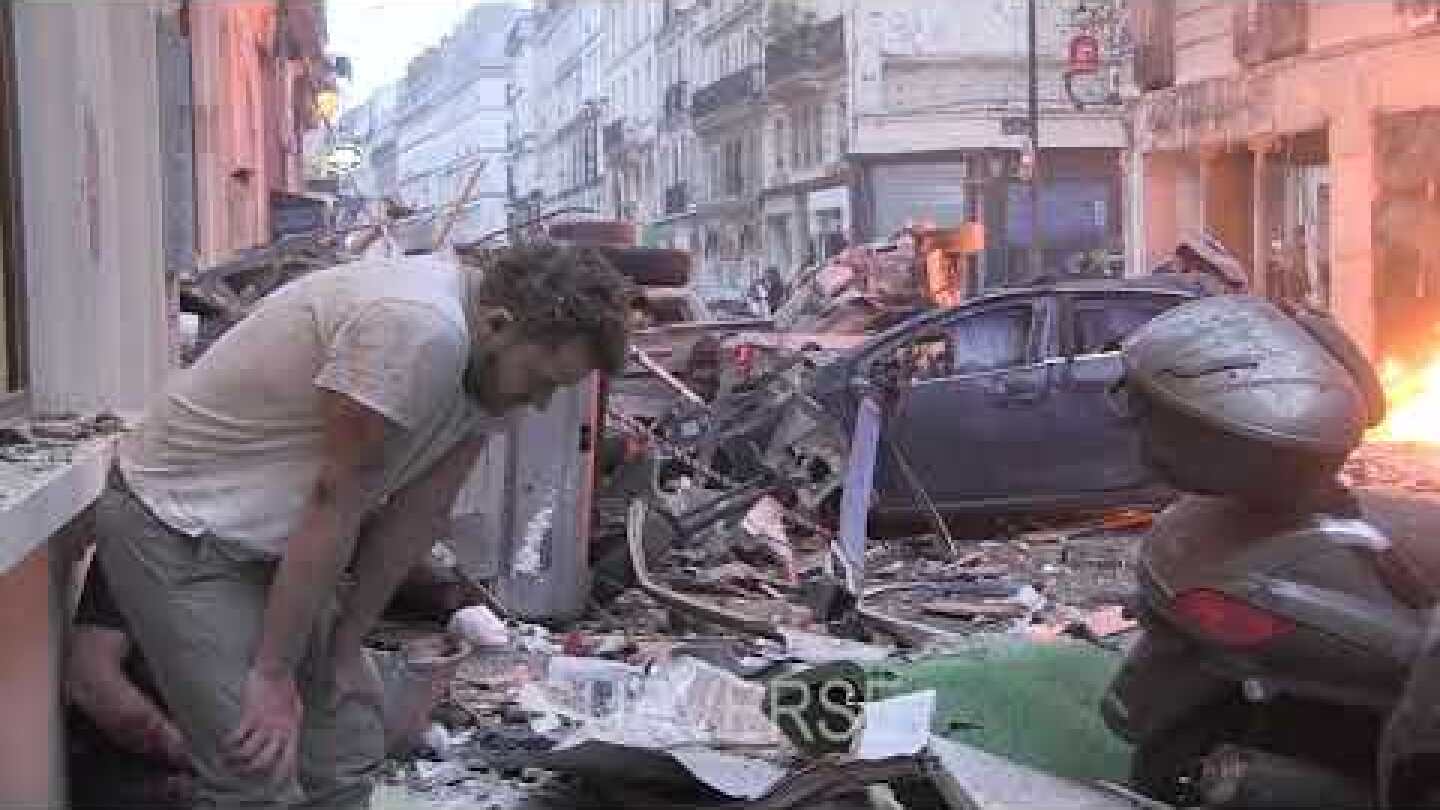 Explosion at Paris Bakery RAW FOOTAGE