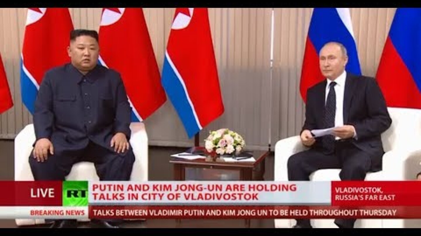 Putin meets Kim Jong-un during summit in Vladivostok
