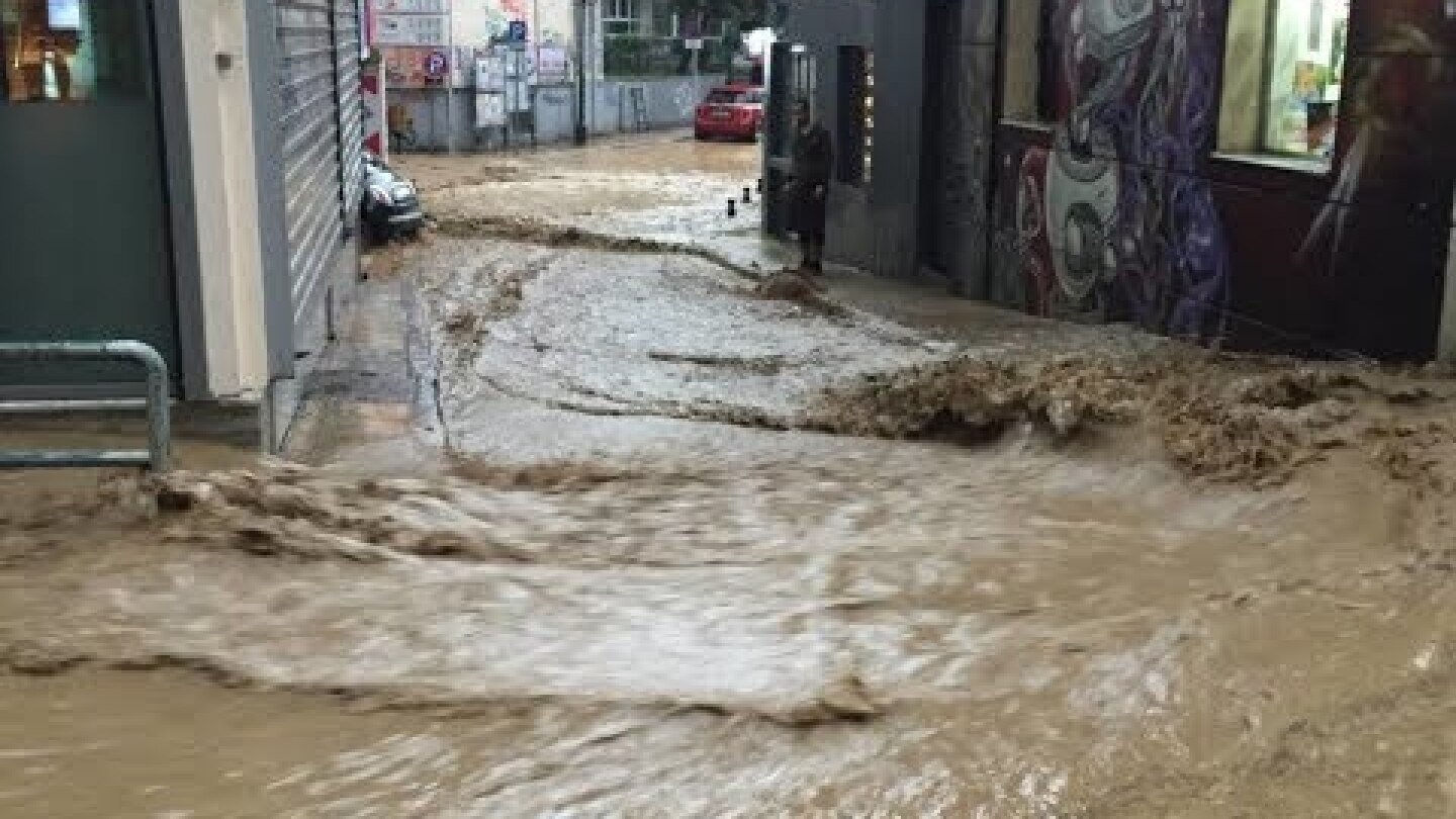 Πλημμυρισμένος δρόμος Δ  Σταΐκου – Αγρίνιο 2 12 2017