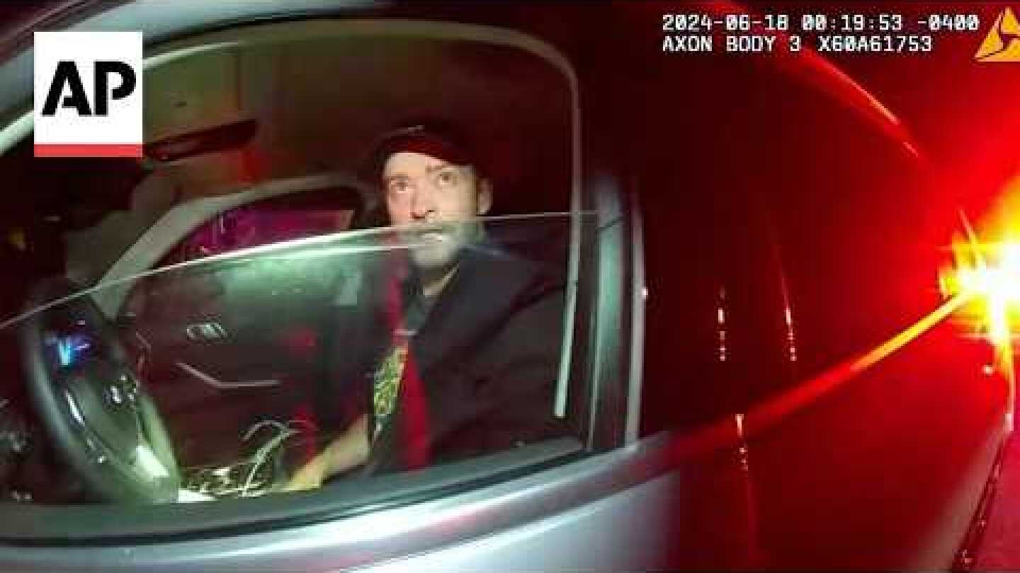 Police release video of Justin Timberlake's 2024 drunk driving arrest