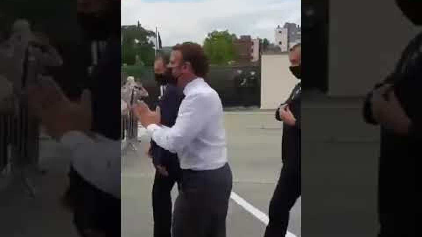French slaps president Emmanuel Macron