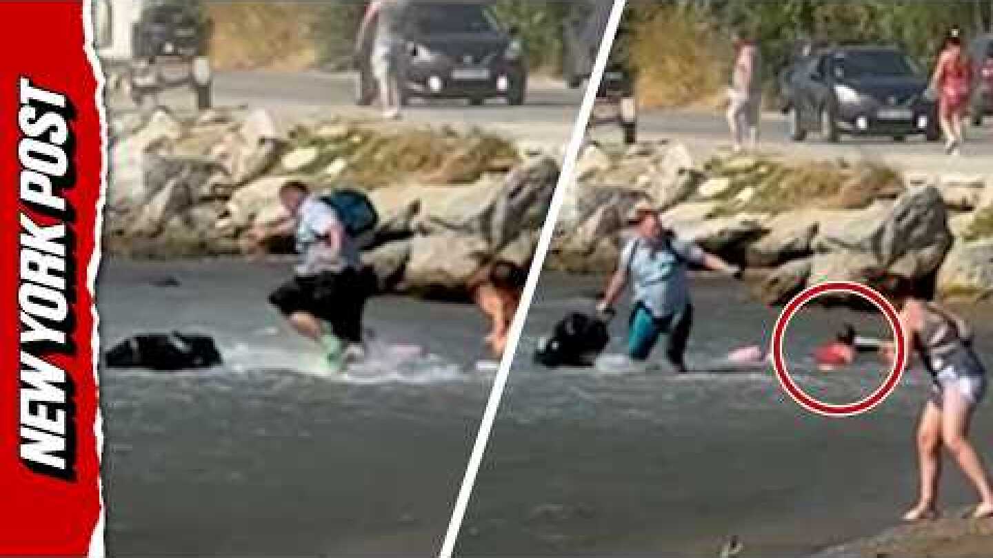 Ryanair Engine Blasts Bystander and Luggage Into Water While Preparing for Takeoff