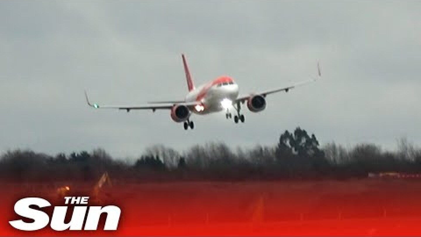 Storm Dudley: Plane struggles to land as red warning issued and PM says army is 'standing by'
