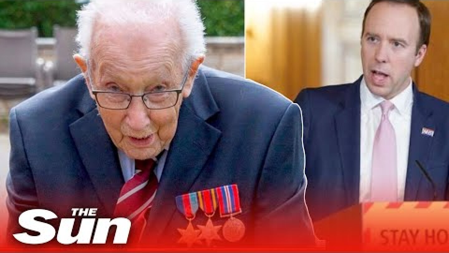 Matt Hancock thanks war hero Captain Tom Moore for raising millions for the NHS