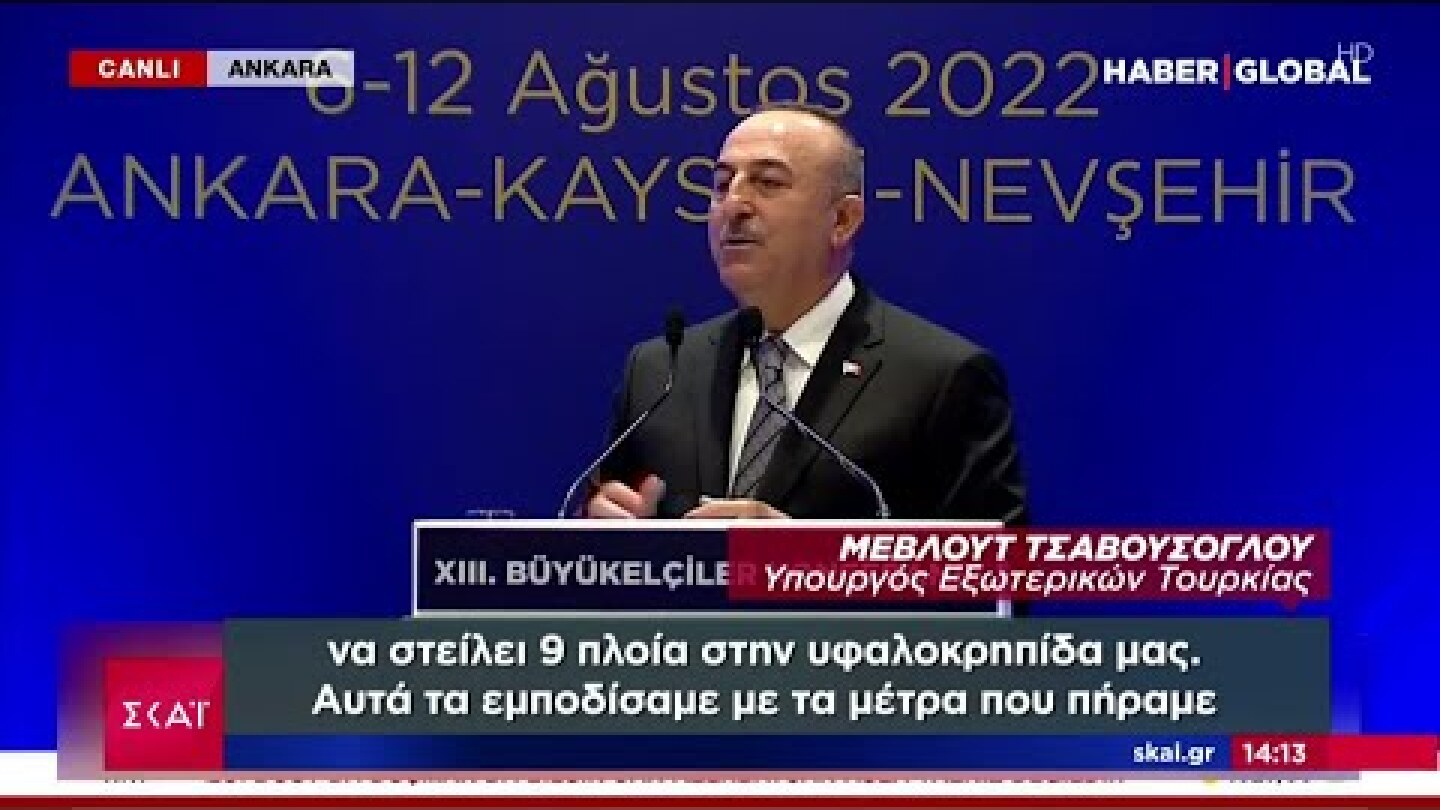 Τσαβούσογλου: Εμποδίσαμε ελληνικά και κυπριακά πλοία να μπουν στην υφαλοκρηπίδα μας