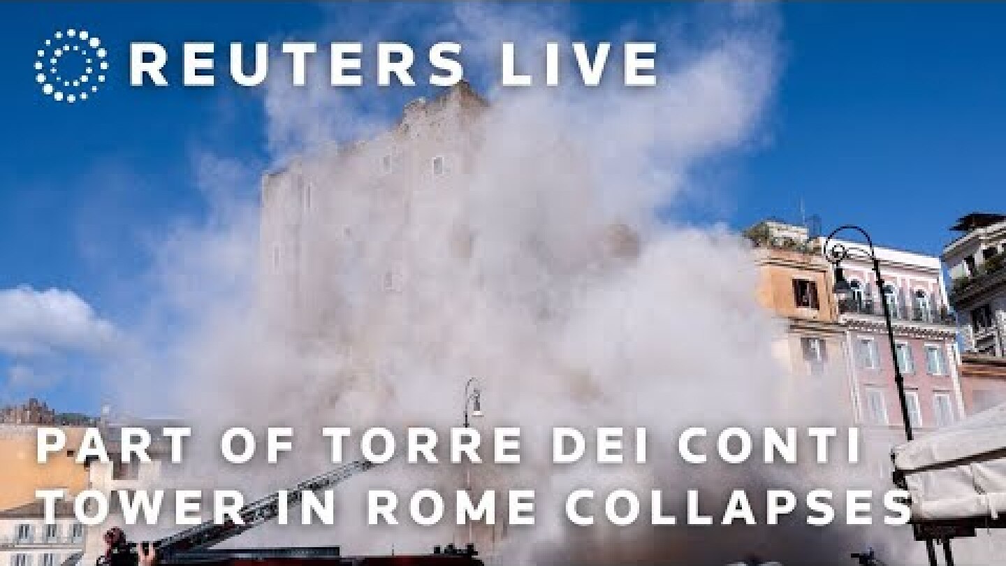 LIVE: Part of Torre dei Conti tower collapses in Rome