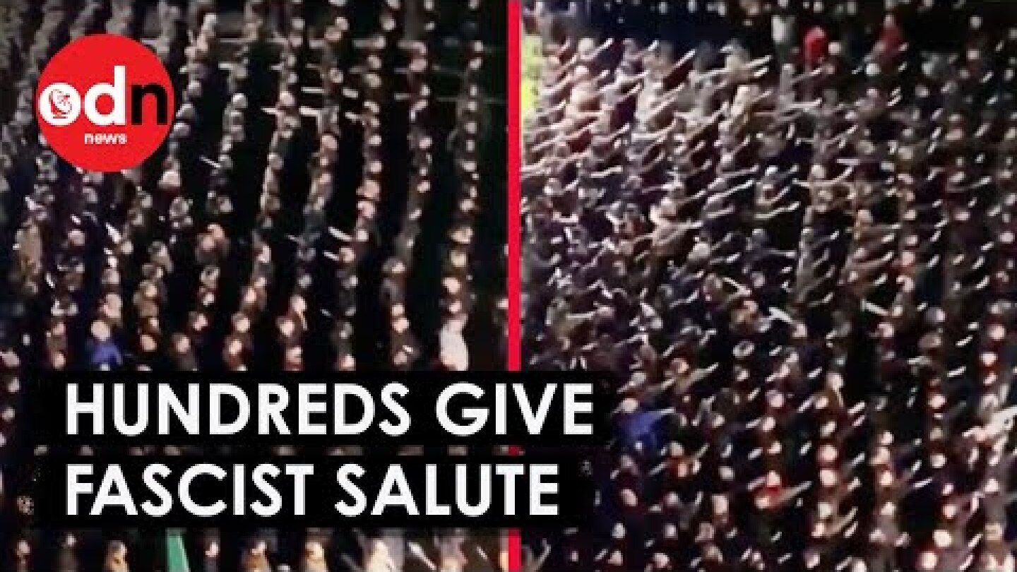Chilling Video Shows Hundreds Giving Fascist Salutes in Rome
