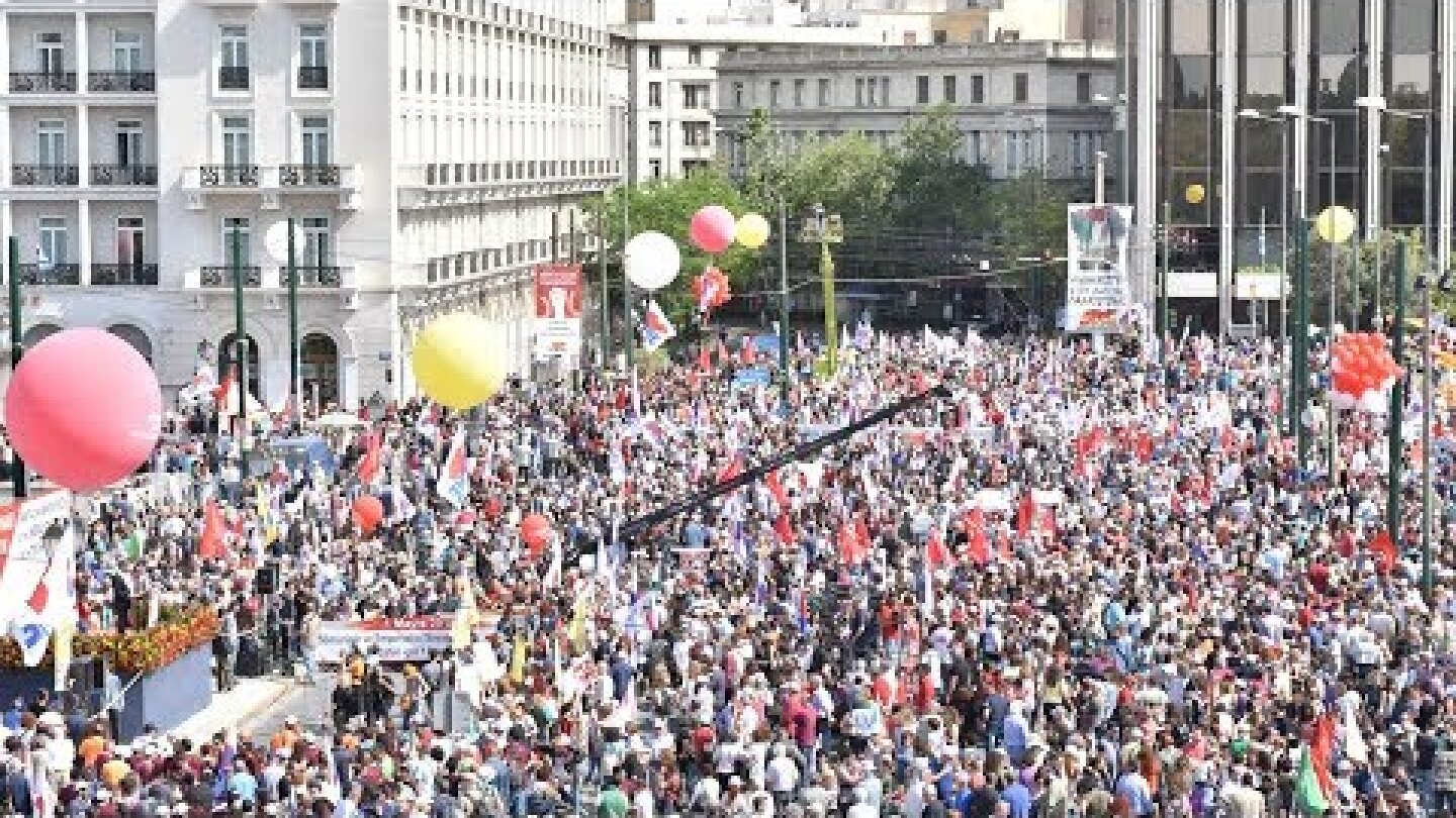 Η απεργιακή συγκέντρωση του ΠΑΜΕ στο Σύνταγμα για την Εργατική Πρωτομαγιά