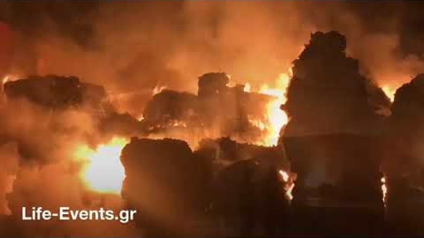 Σίνδος: Πυρκαγιά σε εργοστάσιο ανακύκλωσης